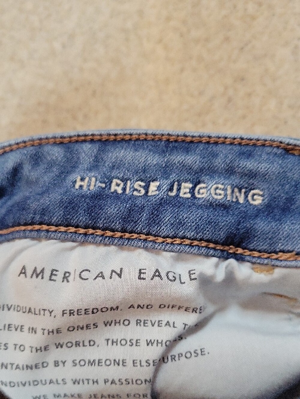American Eagle High Rise Jegging Cotton Blend Stretch Denim Jeans Size 8 - Picture 6 of 11